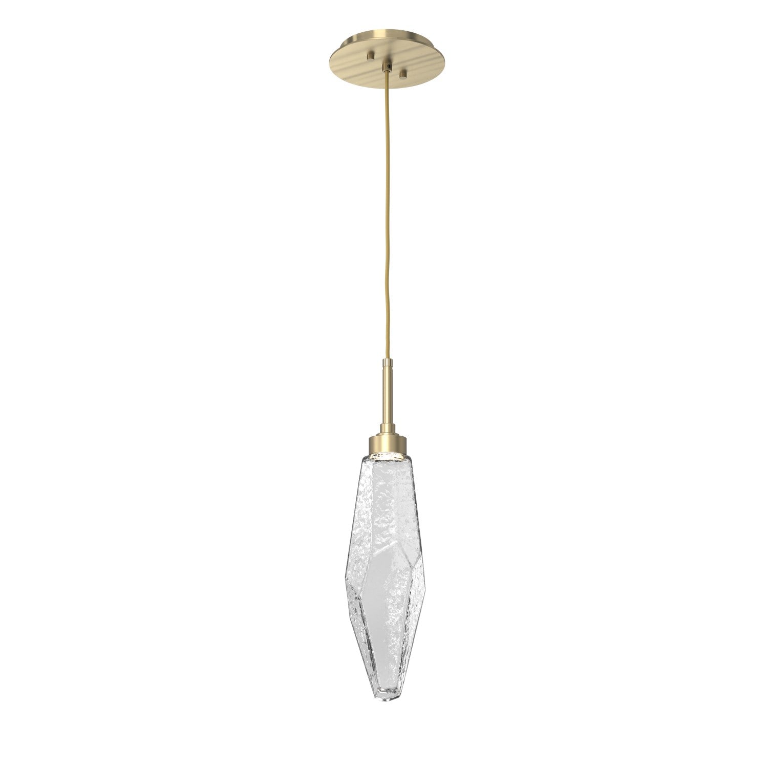 Hammerton Studio - LAB0050-17-HB-CC-C01-L1 - LED Pendant - Rock Crystal - Heritage Brass