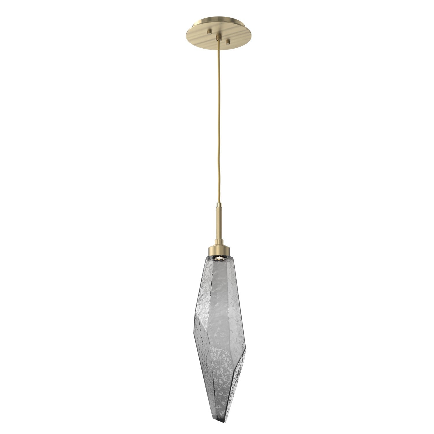 Hammerton Studio - LAB0050-19-HB-CS-C01-L1 - LED Pendant - Rock Crystal - Heritage Brass