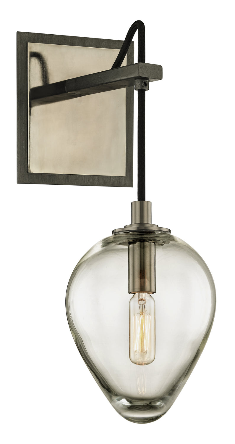 Troy Lighting - B6201-GRA/BCR - One Light Wall Sconce - Brixton - Graphite/Black Chrome