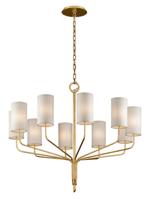 Troy Lighting - F6169-GL - Ten Light Chandelier - Juniper - Gold Leaf