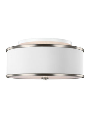 Visual Comfort Studio - SF339SN - Three Light Semi-Flush Mount - Lennon - Satin Nickel