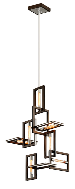 Troy Lighting - F6187-TBZ/SS - Seven Light Chandelier - Enigma - Textured Bronze