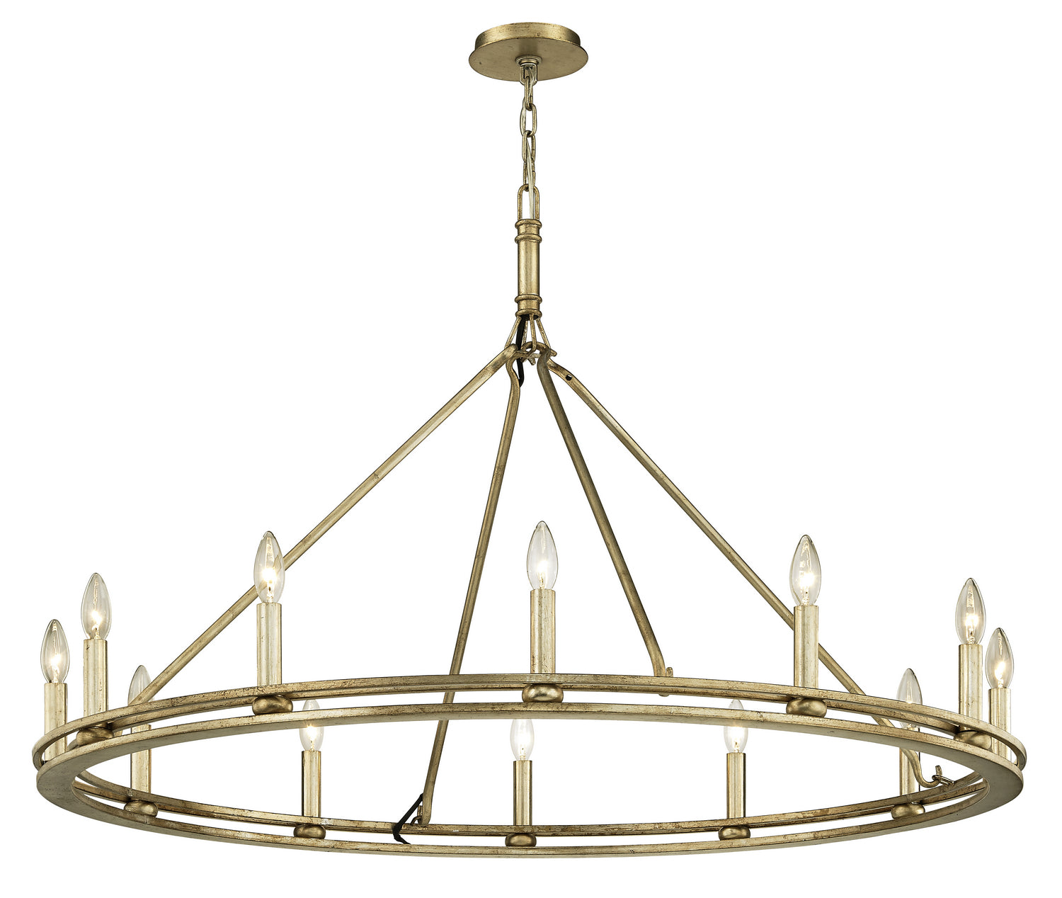 Troy Lighting - F6247-CPL - 12 Light Chandelier - Sutton - Champagne Leaf