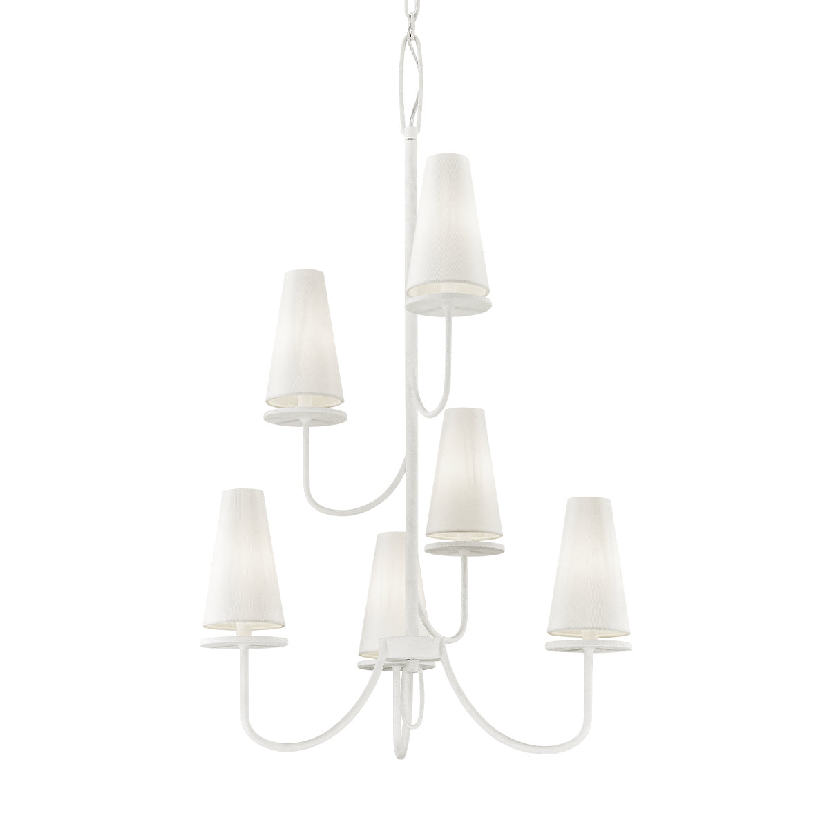 Troy Lighting - F6287-GSW - Six Light Chandelier - Marcel - Gesso White