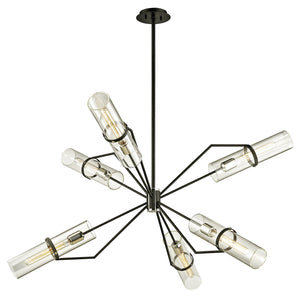 Troy Lighting - F6328-TBK/PN - Six Light Chandelier - Raef - Textured Black & Polish Nickel