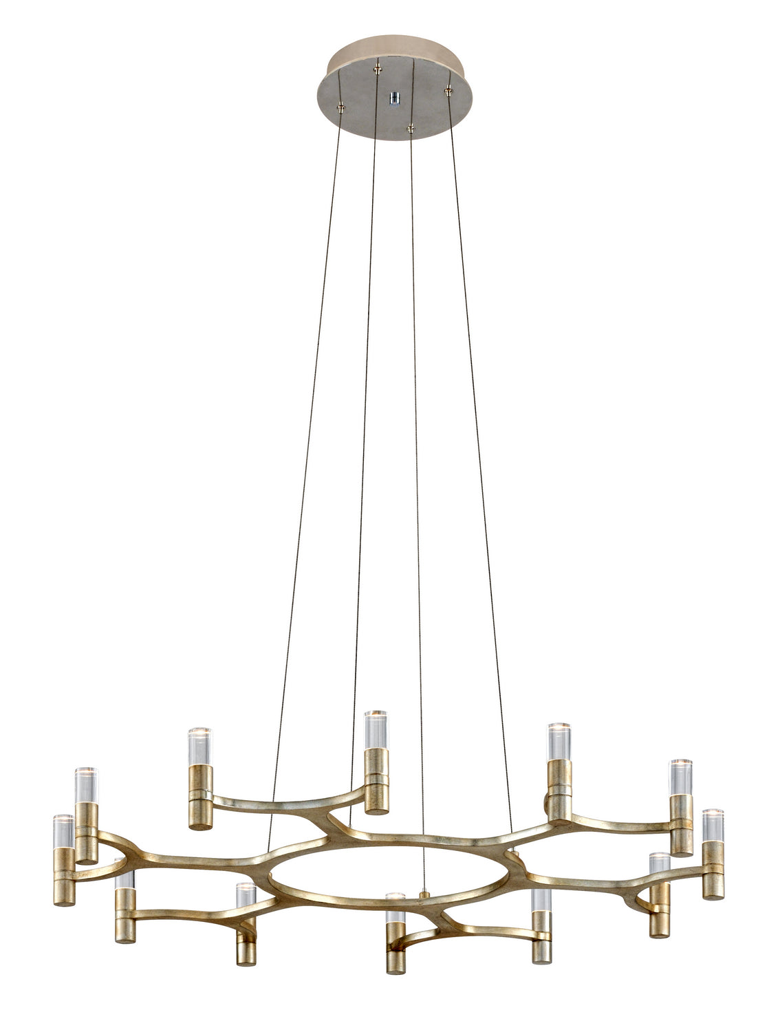 Corbett Lighting - 258-012-WSL - LED Chandelier - Nexus - Warm Silver Leaf