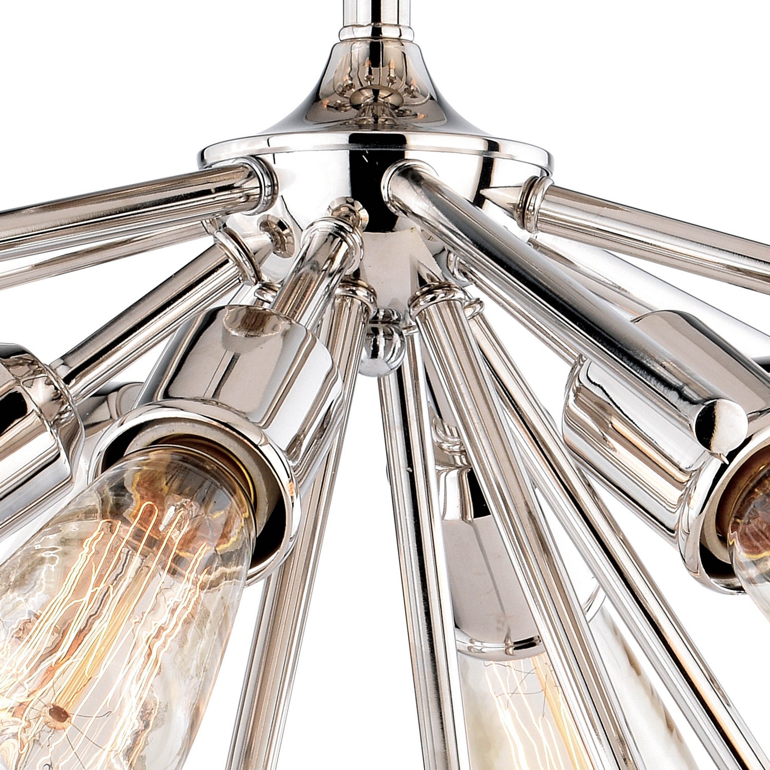 Vaxcel - C0161 - Six Light Semi Flush Mount - Estelle - Polished Nickel