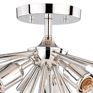 Vaxcel - C0163 - Three Light Semi Flush Mount - Estelle - Polished Nickel