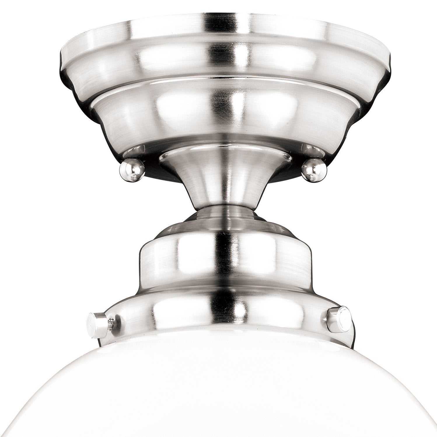 Vaxcel - C0176 - One Light Semi Flush Mount - Huntley - Satin Nickel