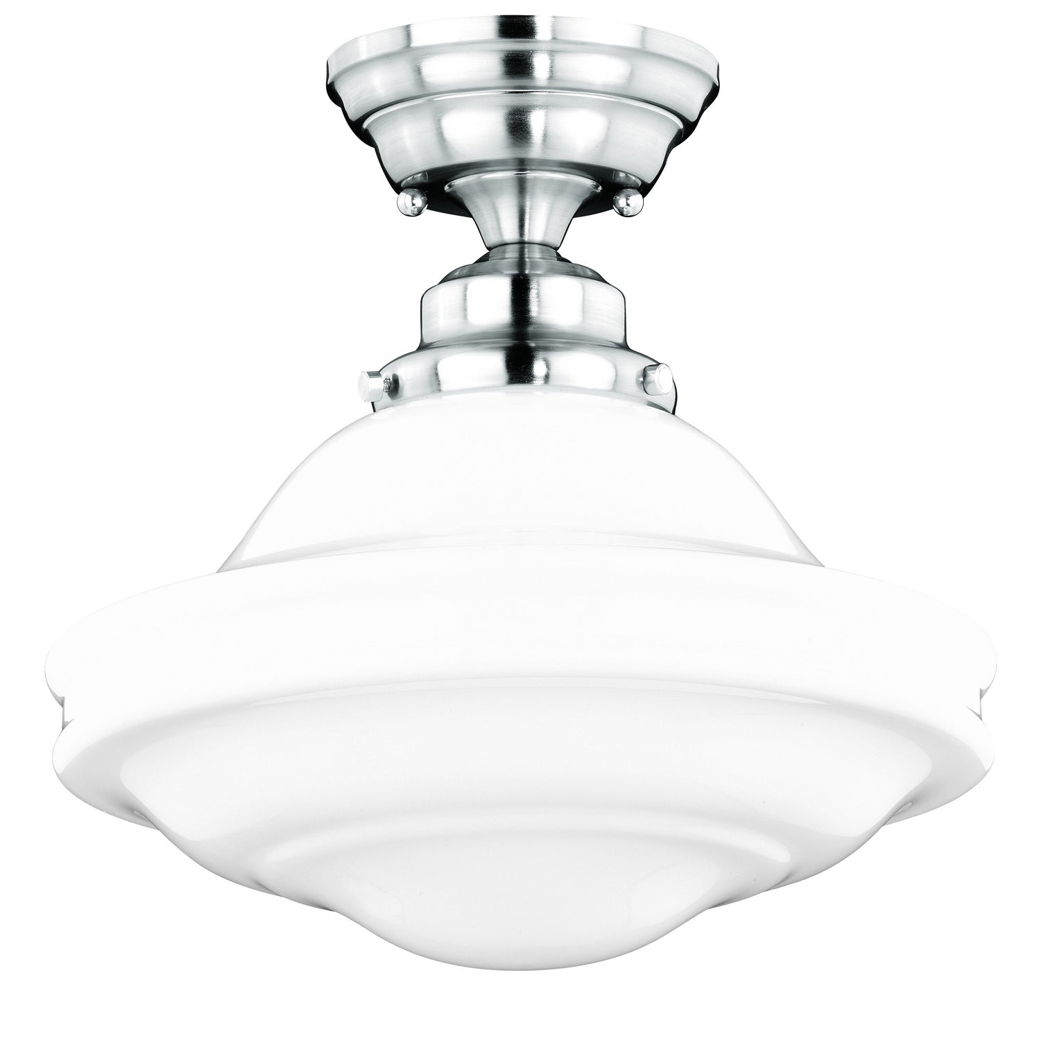 Vaxcel - C0176 - One Light Semi Flush Mount - Huntley - Satin Nickel