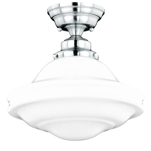 Vaxcel - C0176 - One Light Semi Flush Mount - Huntley - Satin Nickel