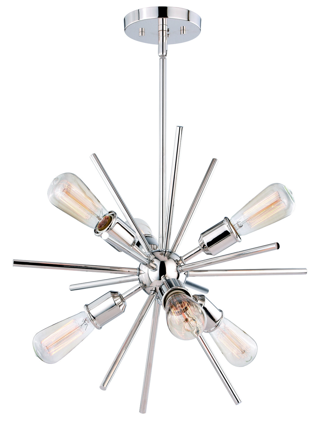 Vaxcel - P0237 - Six Light Pendant - Estelle - Polished Nickel