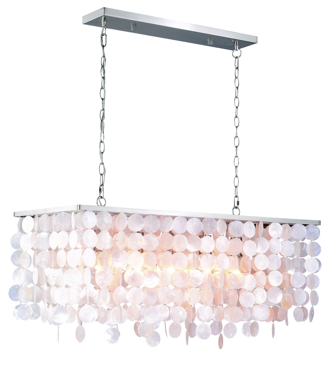 Vaxcel - P0240 - Five Light Linear Chandelier - Elsa - Satin Nickel