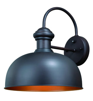 Vaxcel - T0347 - One Light Outdoor Wall Mount - Franklin - Oil Burnished Bronze and Light Gold