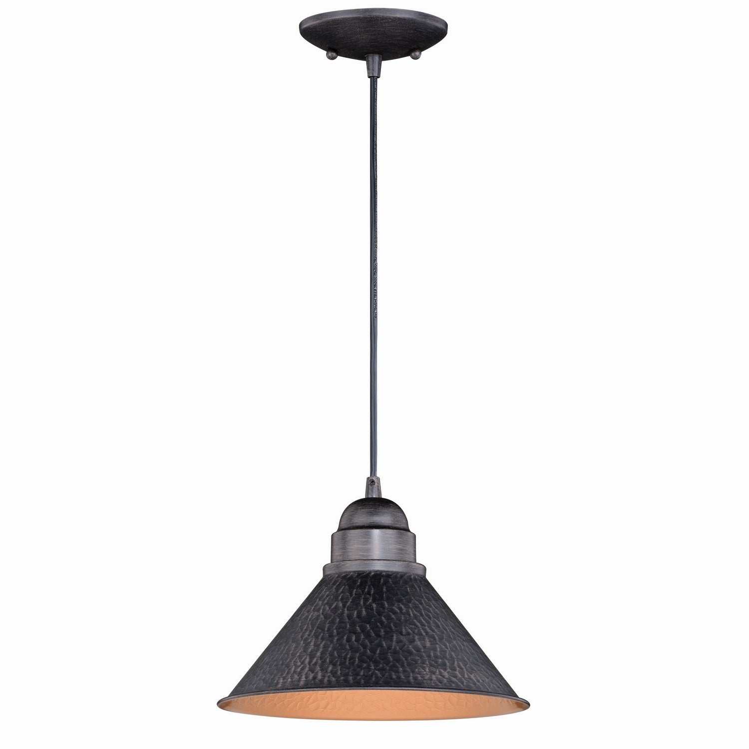 Vaxcel - T0349 - One Light Outdoor Pendant - Outland - Aged Iron/Light Gold
