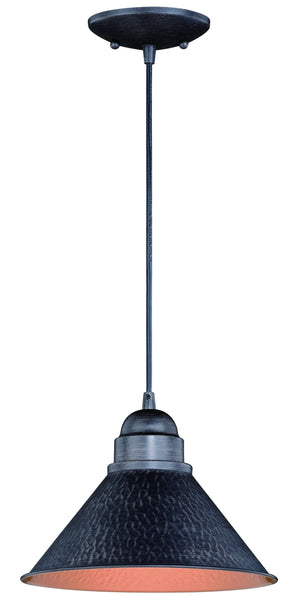 Vaxcel - T0349 - One Light Outdoor Pendant - Outland - Aged Iron and Light Gold