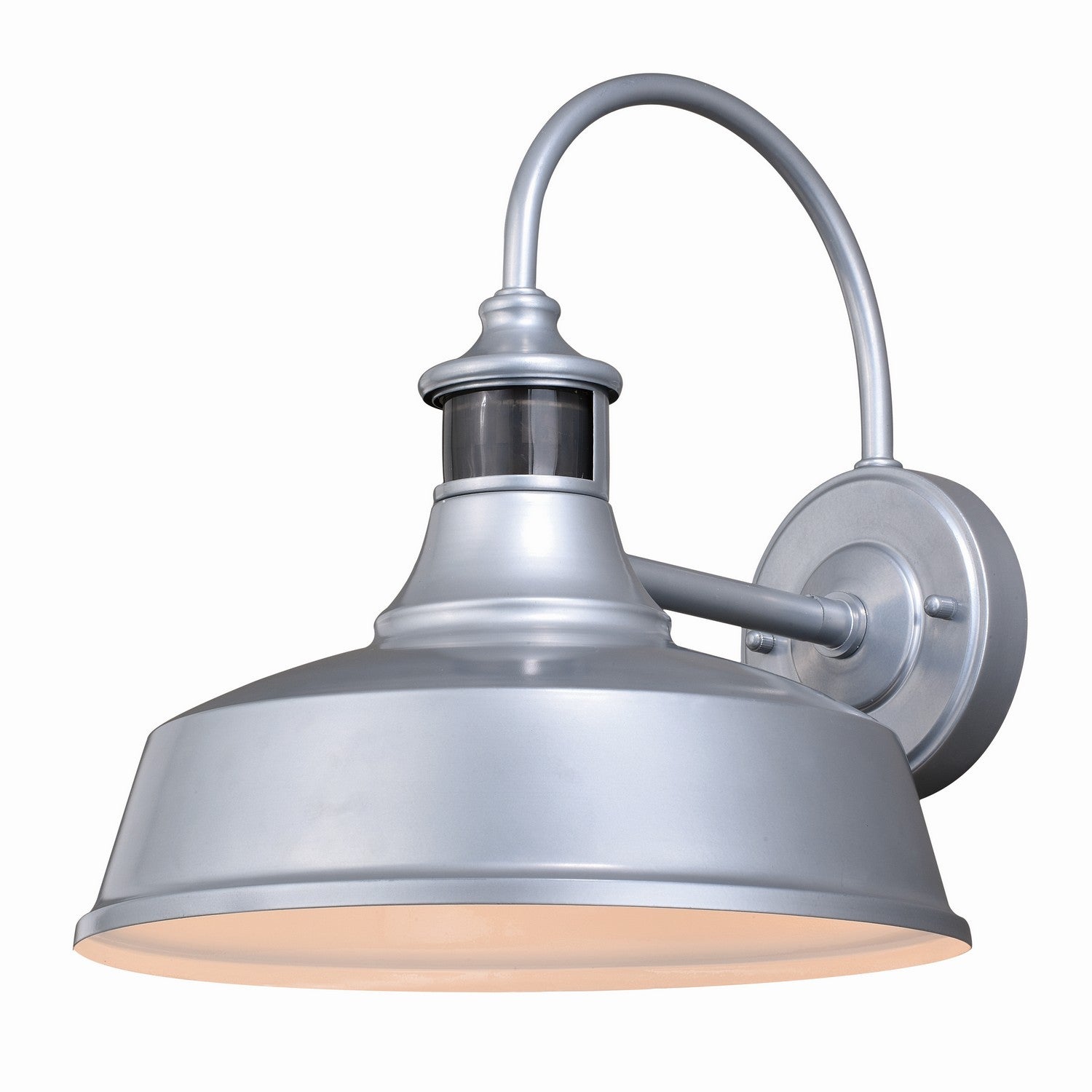 Vaxcel - T0388 - One Light Motion Sensor Outdoor Wall Light - Dorado - Satin Silver/White