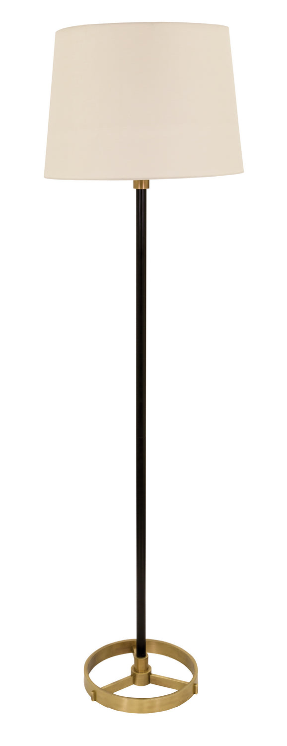 House of Troy - M600-BLKAB - One Light Floor Lamp - Morgan - Black/Antique Brass