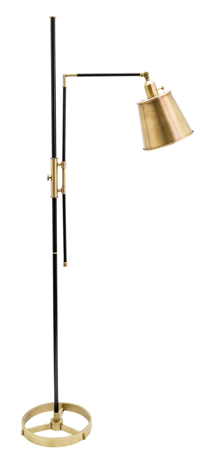 House of Troy - M601-BLKAB - One Light Floor Lamp - Morgan - Black/Antique Brass