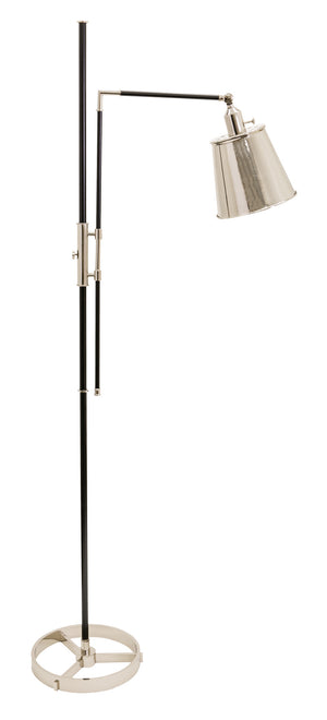 House of Troy - M601-BLKPN - One Light Floor Lamp - Morgan - Black With Polished Nickel