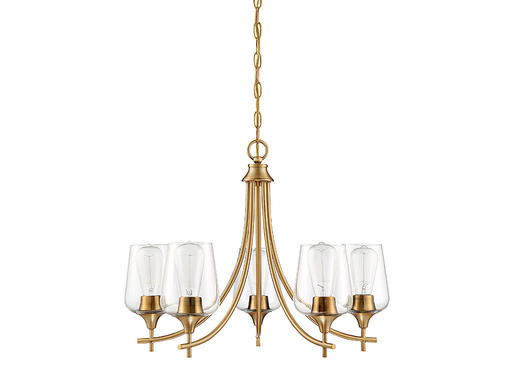 Savoy House - 1-4032-5-322 - Five Light Chandelier - Octave - Warm Brass