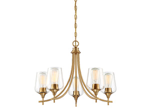 Savoy House - 1-4032-5-322 - Five Light Chandelier - Octave - Warm Brass