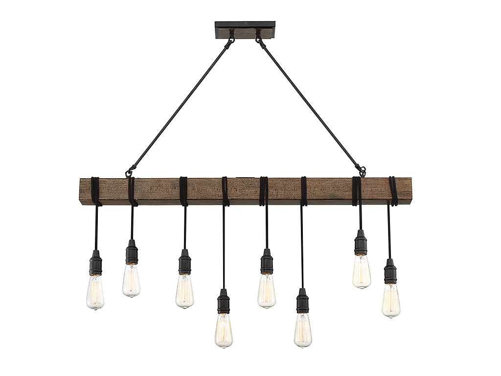 Savoy House - 1-990-8-41 - Eight Light Linear Chandelier - Burgess - Durango