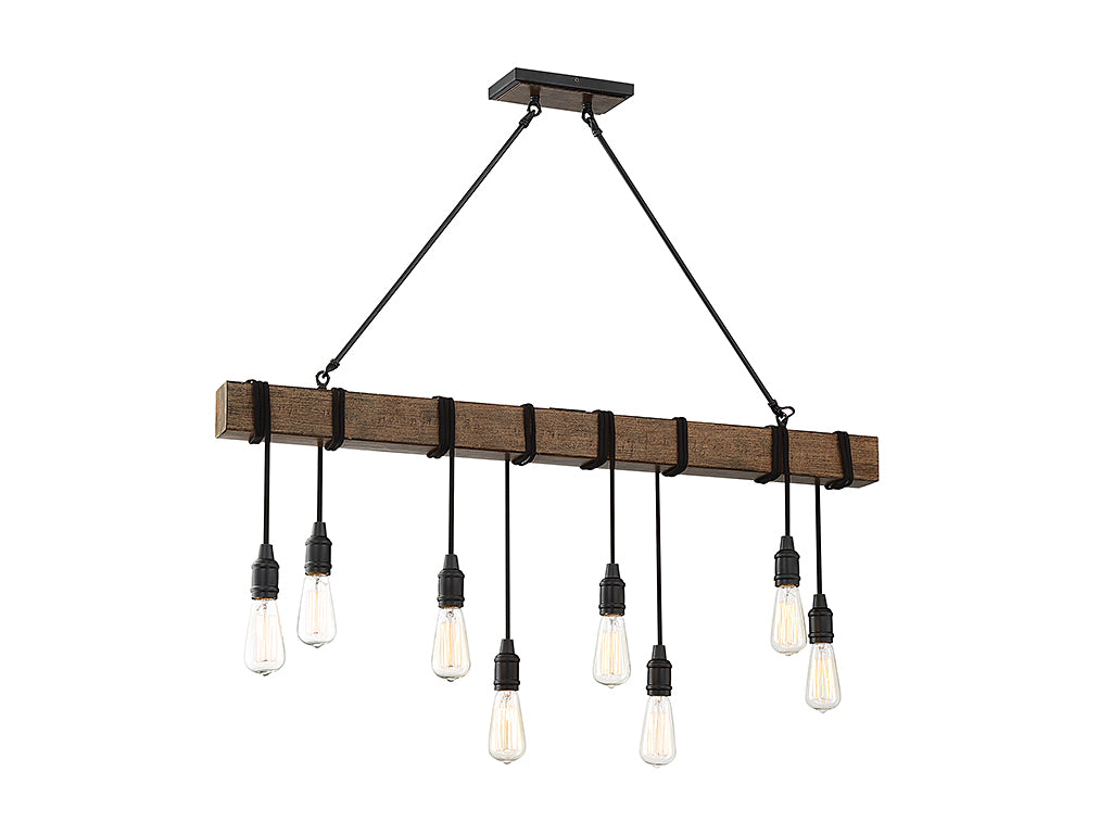 Savoy House - 1-990-8-41 - Eight Light Linear Chandelier - Burgess - Durango