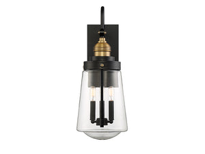 Savoy House - 5-2068-51 - Three Light Wall Lantern - Macauley - Vintage Black with Warm Brass