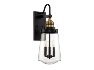 Savoy House - 5-2068-51 - Three Light Wall Lantern - Macauley - Vintage Black with Warm Brass