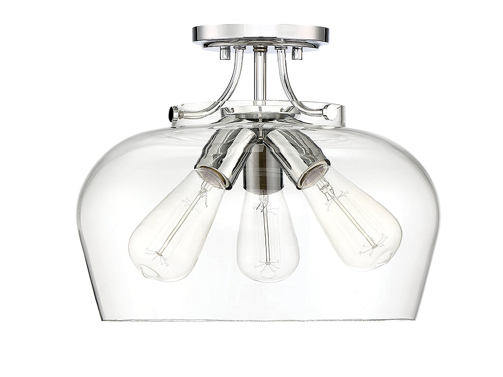 Savoy House - 6-4035-3-11 - Three Light Semi-Flush Mount - Octave - Polished Chrome