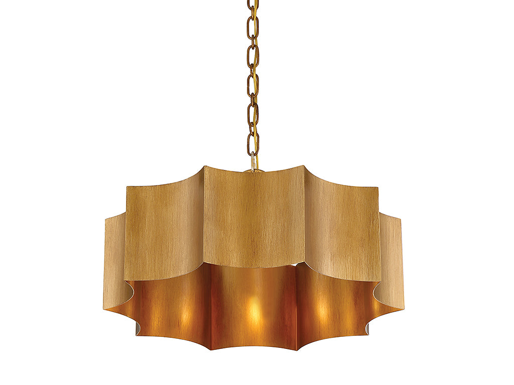 Savoy House - 7-100-3-54 - Three Light Pendant - Shelby - Gold Patina