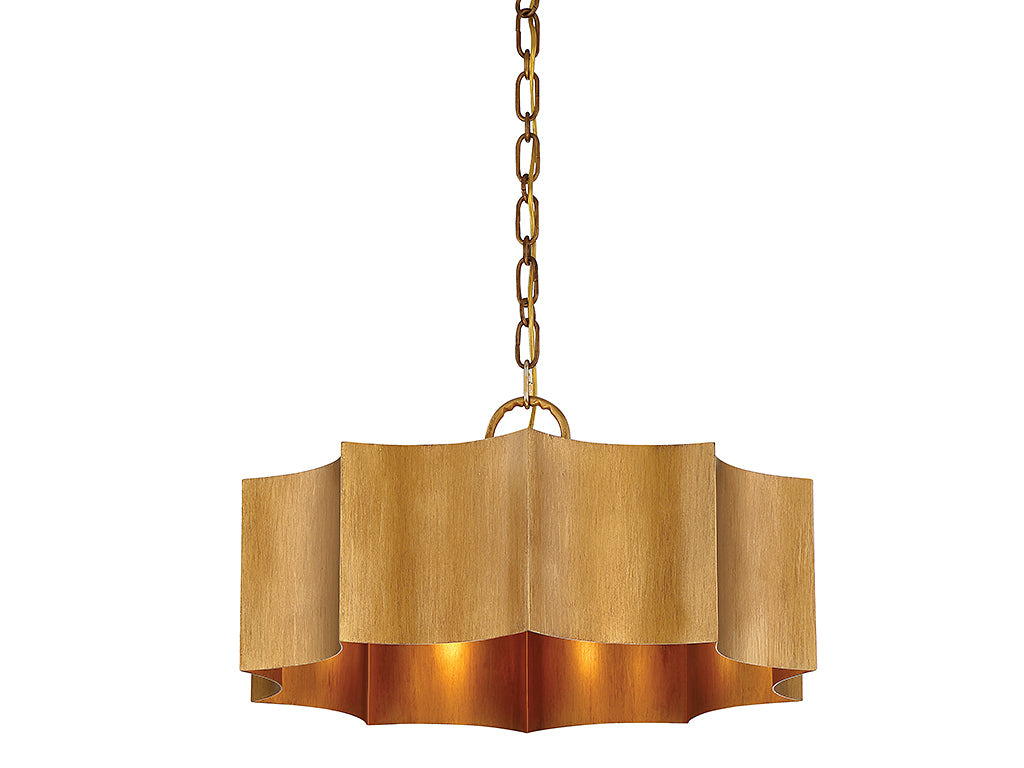 Savoy House - 7-100-3-54 - Three Light Pendant - Shelby - Gold Patina