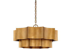 Savoy House - 7-101-6-54 - Six Light Pendant - Shelby - Gold Patina