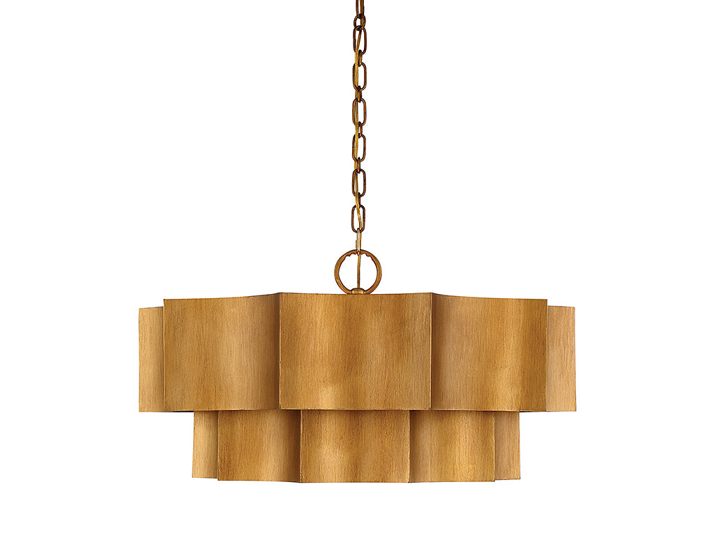 Savoy House - 7-101-6-54 - Six Light Pendant - Shelby - Gold Patina