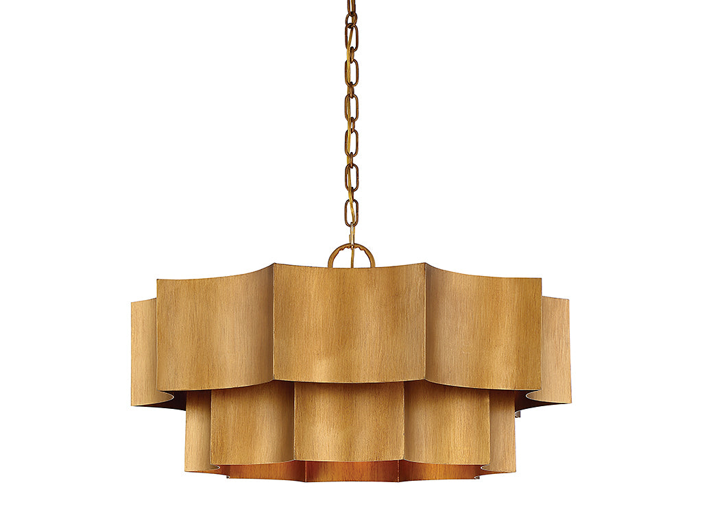 Savoy House - 7-101-6-54 - Six Light Pendant - Shelby - Gold Patina