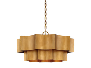 Savoy House - 7-101-6-54 - Six Light Pendant - Shelby - Gold Patina