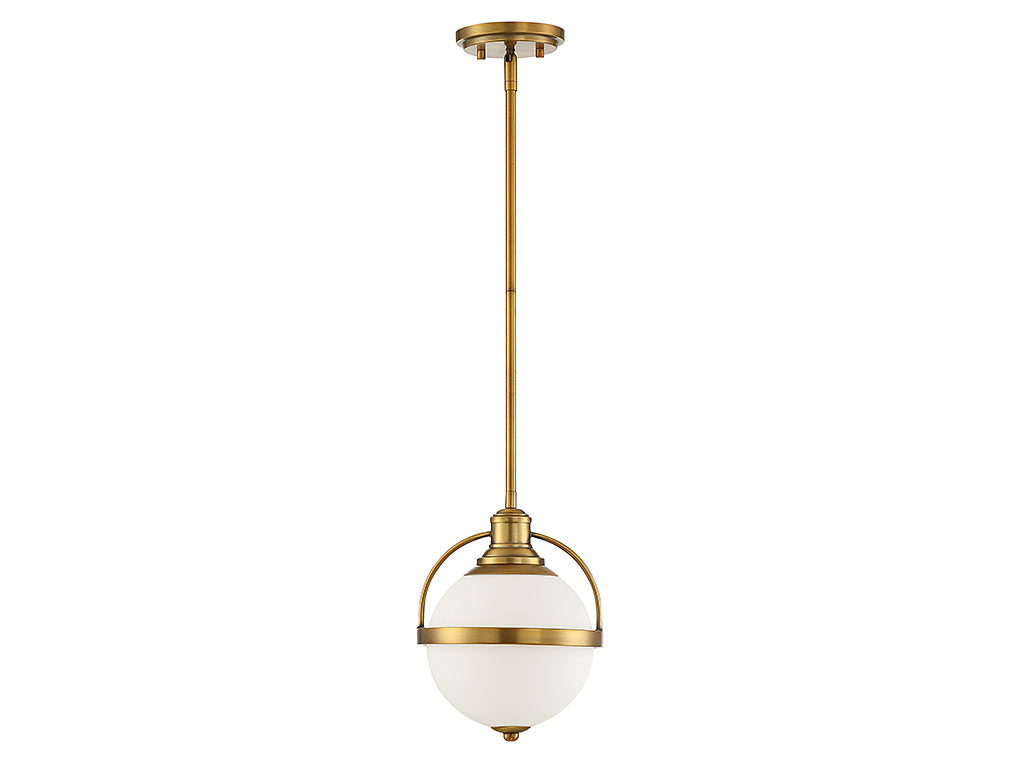 Savoy House - 7-3100-1-322 - One Light Pendant - Westbourne - Warm Brass