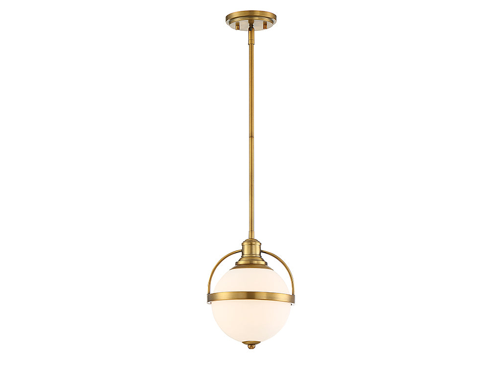 Savoy House - 7-3100-1-322 - One Light Pendant - Westbourne - Warm Brass