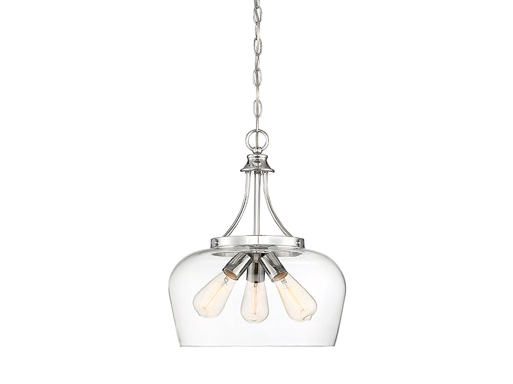 Savoy House - 7-4034-3-11 - Three Light Pendant - Octave - Polished Chrome