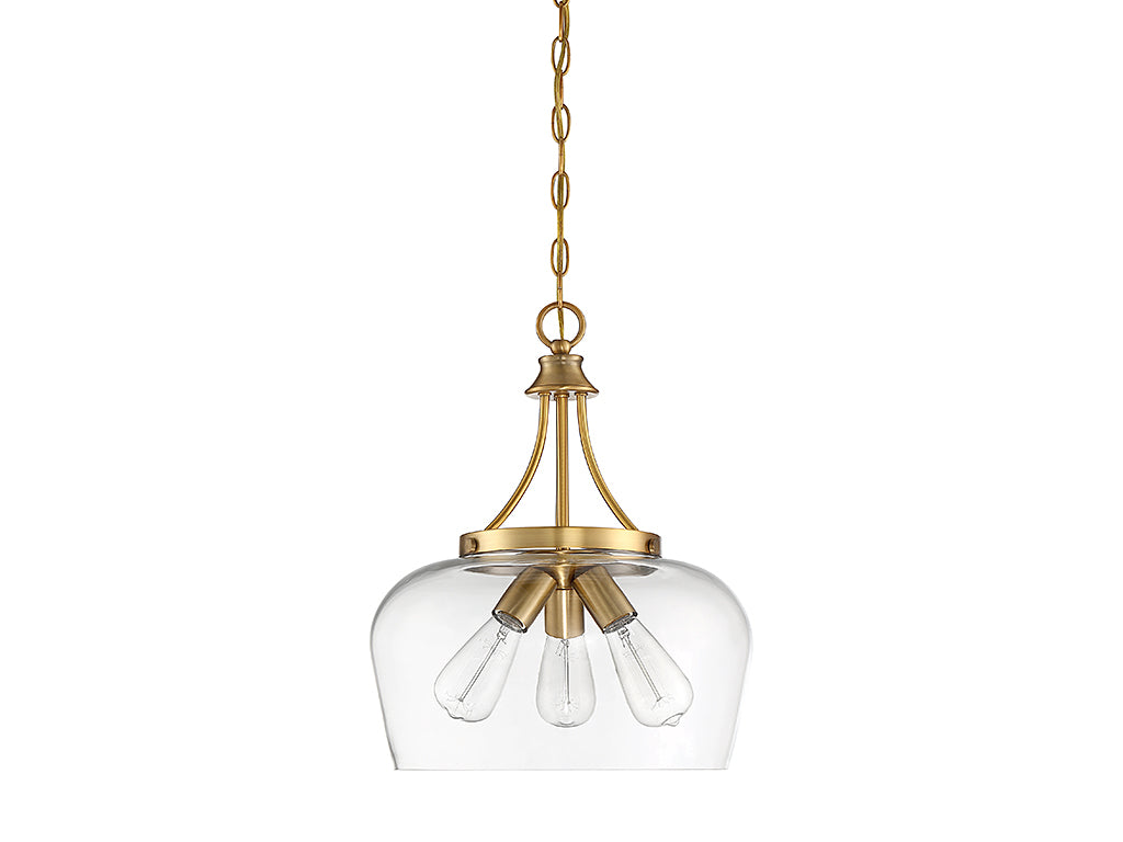 Savoy House - 7-4034-3-322 - Three Light Pendant - Octave - Warm Brass