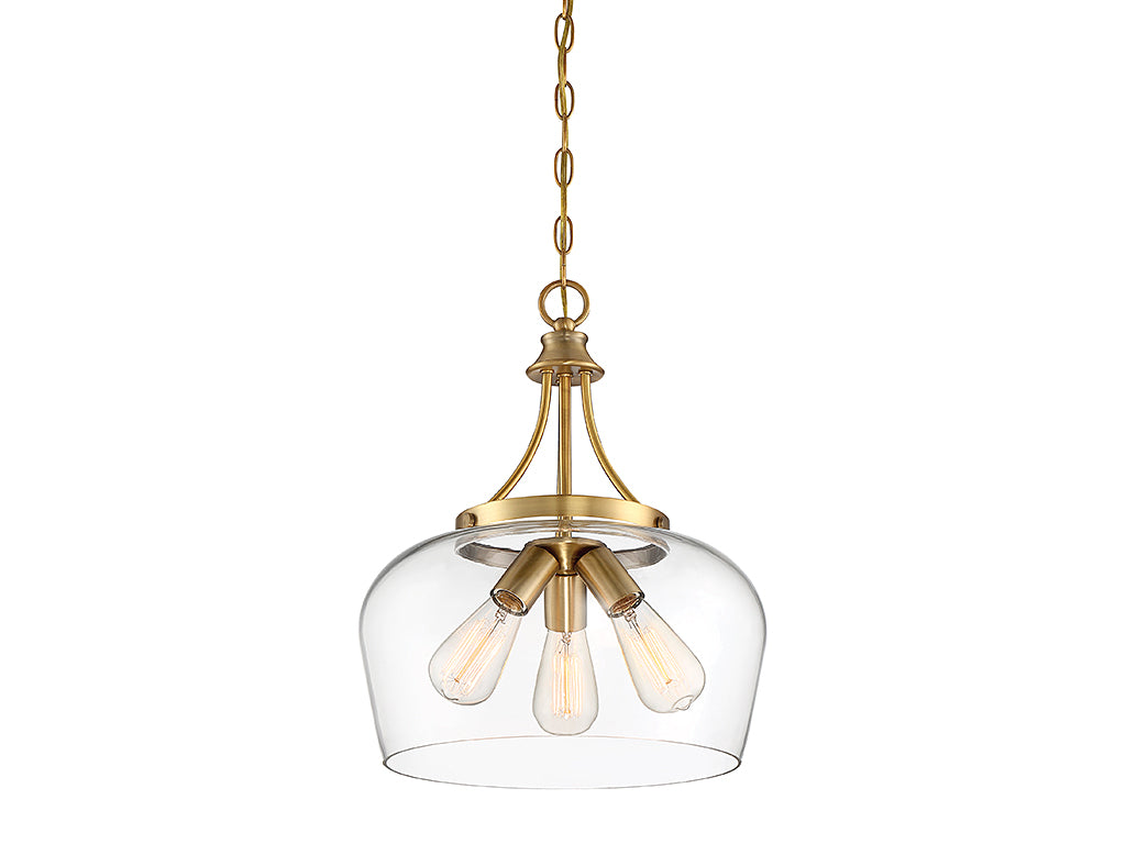 Savoy House - 7-4034-3-322 - Three Light Pendant - Octave - Warm Brass