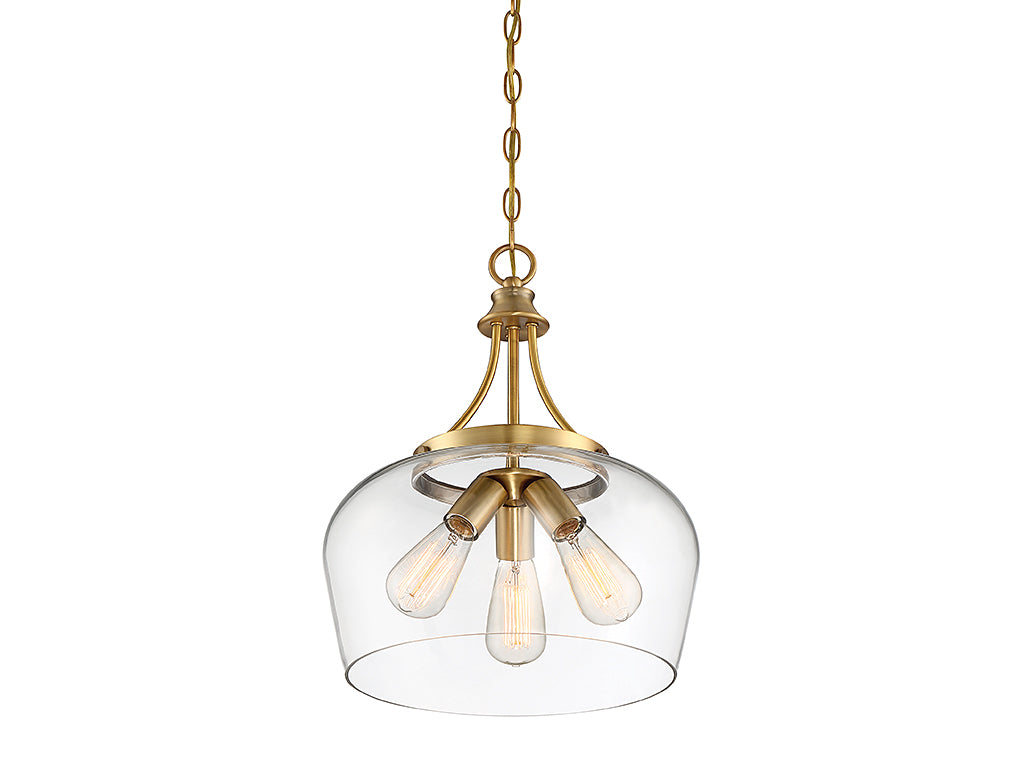 Savoy House - 7-4034-3-322 - Three Light Pendant - Octave - Warm Brass