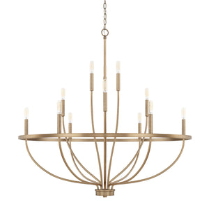 Capital Lighting - 428501AD - 12 Light Chandelier - Greyson - Aged Brass