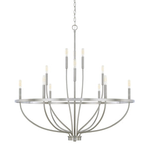 Capital Lighting - 428501BN - 12 Light Chandelier - Greyson - Brushed Nickel