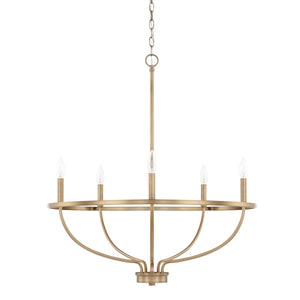 Capital Lighting - 428551AD - Five Light Chandelier - Greyson - Aged Brass