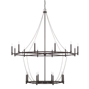 Capital Lighting - 528702BI - 20 Light Chandelier - Lancaster - Black Iron