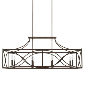 Capital Lighting - 829181NG - Eight Light Island Pendant - Tybee - Nordic Grey