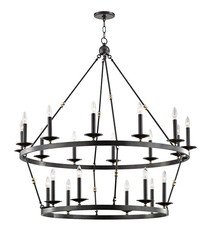 Hudson Valley - 3247-AOB - 20 Light Chandelier - Allendale - Aged Old Bronze