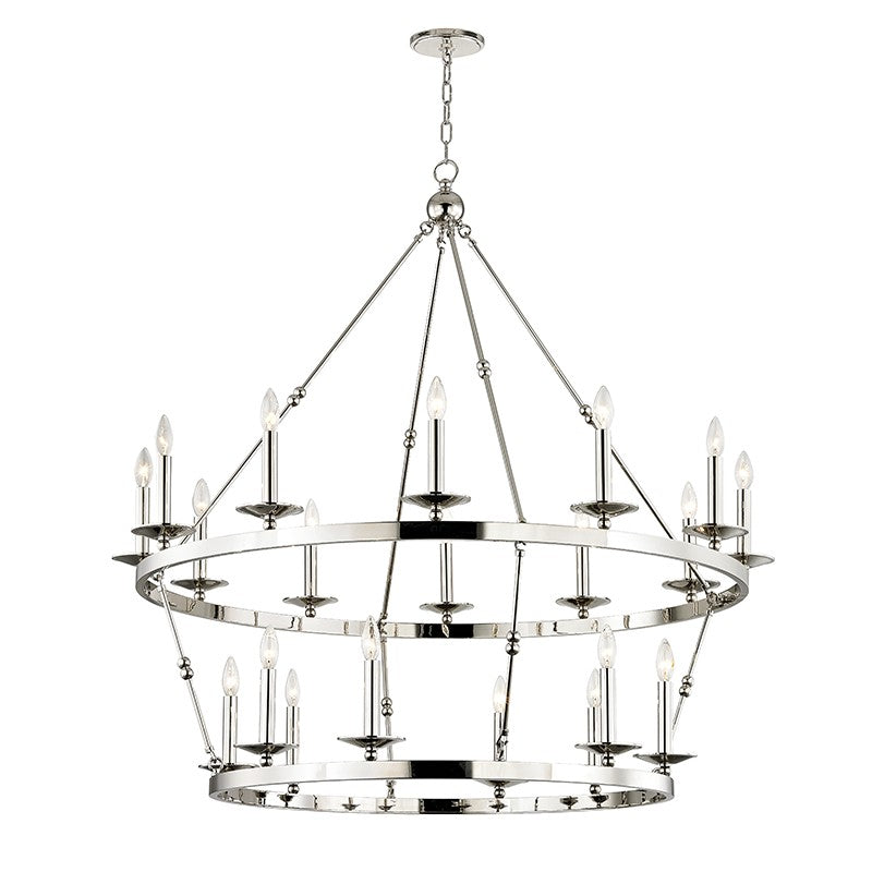 Hudson Valley - 3247-PN - 20 Light Chandelier - Allendale - Polished Nickel